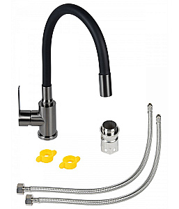 Смеситель для кухни Agger Easy A3100555 оружейная сталь матовая купить в интернет-магазине сантехники Sanbest