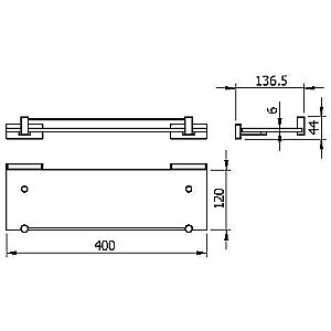 Полка Langberger Alster 10951D купить в интернет-магазине сантехники Sanbest