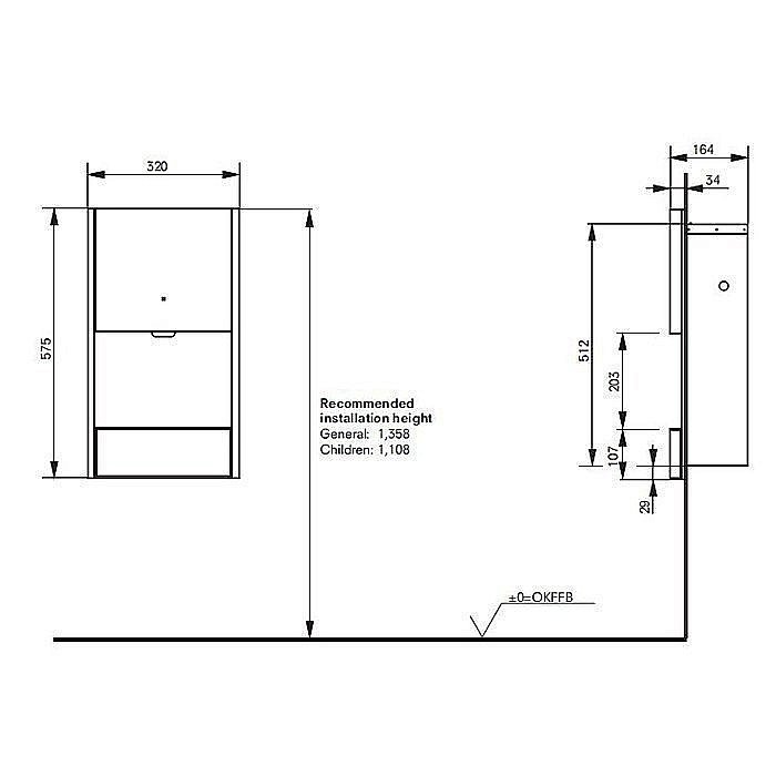 Сушилка для рук Toto Public Dryer TYC604 купить в интернет-магазине сантехники Sanbest