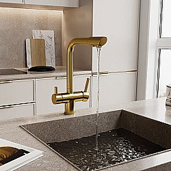 Смеситель для кухни WasserKRAFT A8387 матовое золото купить в интернет-магазине сантехники Sanbest