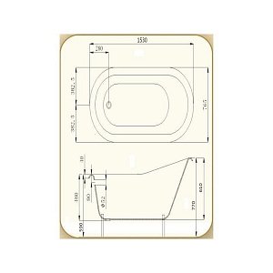 Ванна чугунная Magliezza Beatrice 153x76.5 белая/ножки бронза купить в интернет-магазине Sanbest