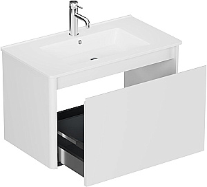 Тумба с раковиной и столешницей Allen Brau Gravity 80 1.370013.WM белая матовая для ванной в интернет-магазине Sanbest