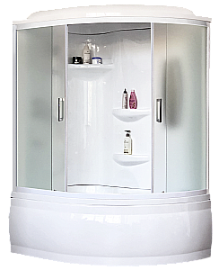 Душевая кабина Royal Bath RB 150ALP-C 100x150 стекло матовое/профиль белый купить в интернет-магазине Sanbest