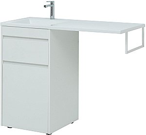 Тумба с раковиной Aquanet Токио 239289 110 белый глянец для ванной в интернет-магазине Sanbest
