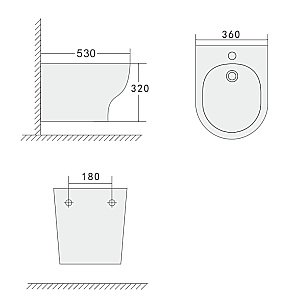 Биде подвесное Boheme FIORE 978-BIDET-MW белое матовое купить в интернет-магазине Sanbest