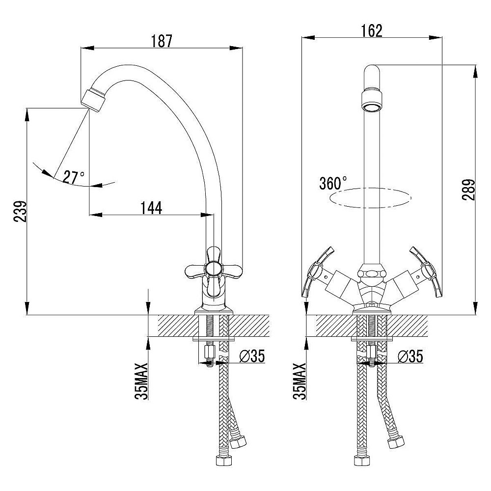 Смеситель для кухни Lemark Partner LM6544C купить в интернет-магазине сантехники Sanbest