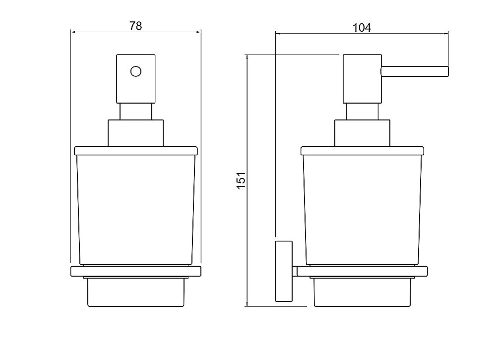 Диспенсер Aquatek Либра AQ4305MB стекло матовое/черный матовый купить в интернет-магазине сантехники Sanbest