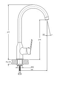 Смеситель для кухни Rush Victoria VI7135-23 купить в интернет-магазине сантехники Sanbest