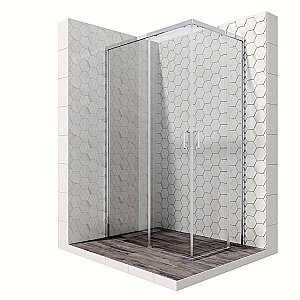 Душевой уголок Ambassador Queen 11011106 80x120 стекло прозрачное/профиль хром купить в интернет-магазине Sanbest