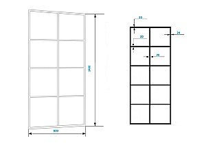 Шторка для ванны CeruttiSpa MUZA 9283 80х140 купить в интернет-магазине Sanbest