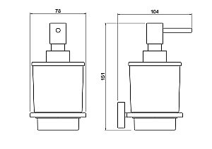 Диспенсер Aquatek Либра AQ4305MB стекло матовое/черный матовый купить в интернет-магазине сантехники Sanbest