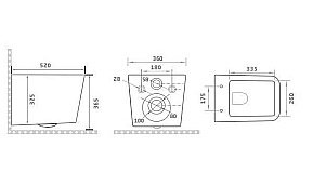 Унитаз подвесной Gid Tr2144BL черный, с крышкой микролифт, безободковый купить в интернет-магазине Sanbest