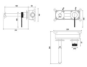 Смеситель для раковины Vincea Rim VBFW-2RM1CH хром купить в интернет-магазине сантехники Sanbest
