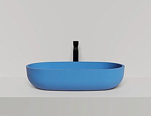 Раковина накладная Salini GLORIA 05 1102205MF 64 из искусственного камня S-Stone, матовая, цвет по RAL полностью купить в интернет-магазине Sanbest