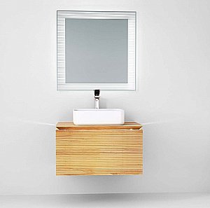 Зеркало Jorno Karat 80 Kar.02.80/P/W белое в ванную от интернет-магазине сантехники Sanbest