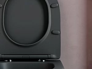 Унитаз подвесной Ceramica Nova Balearica Rimless CN6000MDH безободковый, с крышкой микролифт, темный антрацит матовый купить в интернет-магазине Sanbest