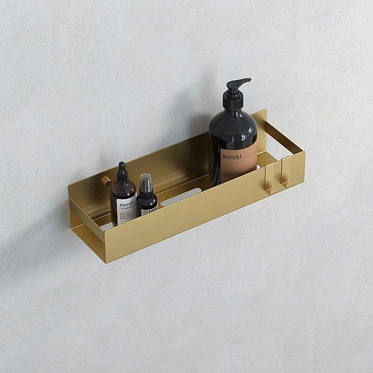 Полка с двумя крючками Boheme Q MATT GOLD 10965-MG золото матовое купить в интернет-магазине сантехники Sanbest