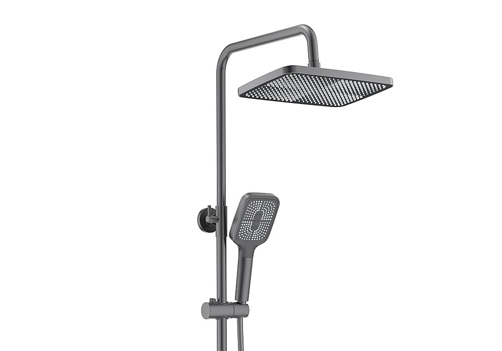 Душевая система Aquatek Поларис AQ3040BGM черная/хром шлифованный купить в интернет-магазине сантехники Sanbest