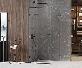 Душевой уголок NEW TRENDY AVEXA BLACK 110x100 стекло прозрачное/профиль черный купить в интернет-магазине Sanbest