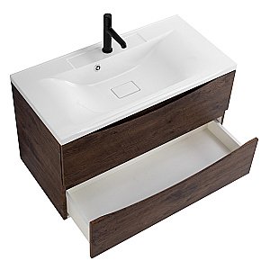 Тумба с раковиной Belbagno MARINO 80 2C-SO/BB800/450-LV-MR-PR Rovere Moro для ванной в интернет-магазине Sanbest