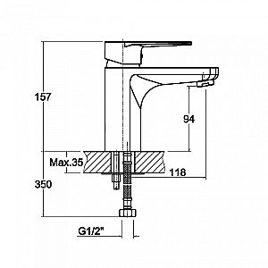 Смеситель для раковины Orange Flipo M23-021cr хром купить в интернет-магазине сантехники Sanbest
