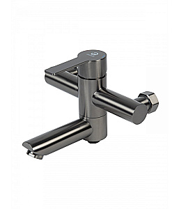 Смеситель для ванны Agger Easy A3121255 с душевым набором, оружейная сталь матовая купить в интернет-магазине сантехники Sanbest