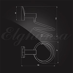 Держатель для фена Elghansa PRAKTIC Chrome Accessories WRG-890-New купить в интернет-магазине сантехники Sanbest