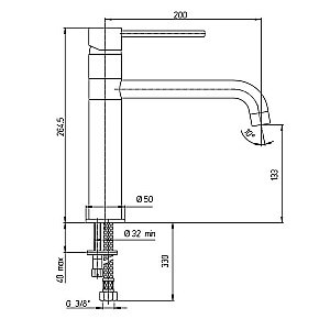 Смеситель для кухни PAINI Cox 78CR579KM хром купить в интернет-магазине сантехники Sanbest