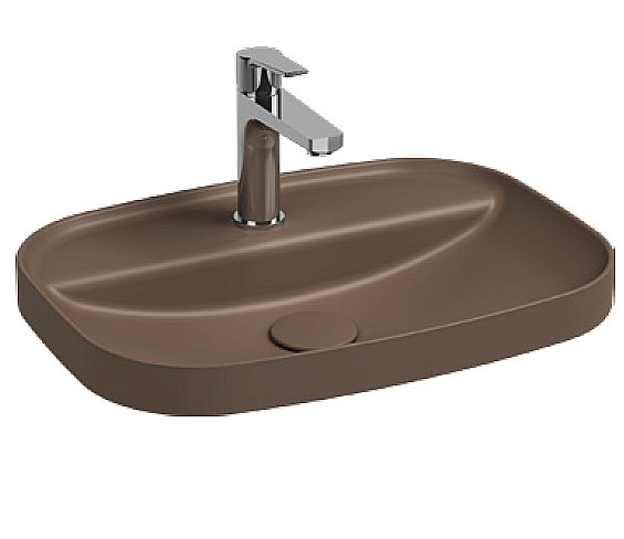 Раковина ISVEA Infinity 55 10NF50055SV-2H коричневый матовый купить в интернет-магазине Sanbest