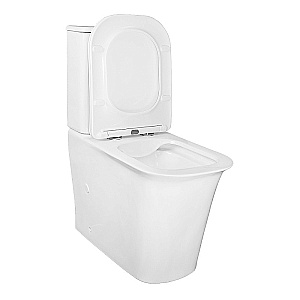 Унитаз напольный Azario Velise AZ-1222A белый, безободковый, с бачком, с крышкой микролифт купить в интернет-магазине Sanbest