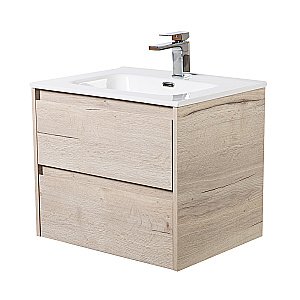 Тумба с раковиной BelBagno KRAFT 60 2C-SO/BB1923-600 Rovere Galifax Bianco для ванной в интернет-магазине Sanbest