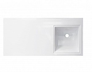 Тумба с раковиной Эстет Dallas Luxe 120 подвесная 1 длинный ящик/любой цвет тумбы и раковины под заказ для ванной в интернет-магазине Sanbest