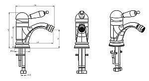 Смеситель для биде Boheme Imperiale Ripresa 326 купить в интернет-магазине сантехники Sanbest