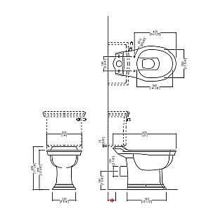 Унитаз напольный Devon&Devon Westminster белый/ручка хром, с бачком купить в интернет-магазине Sanbest