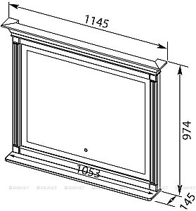 Зеркало Aquanet Селена 201648 120 белый/серебро в ванную от интернет-магазине сантехники Sanbest