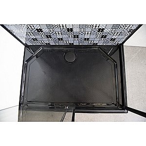 Душевая кабина Esbano Elegancia ESB-1280CKR 120x80 стекло прозрачное/профиль черный купить в интернет-магазине Sanbest