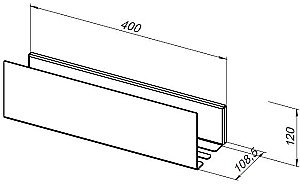 Полка Aquanet Магнум 274188 40 черная матовая купить в интернет-магазине сантехники Sanbest