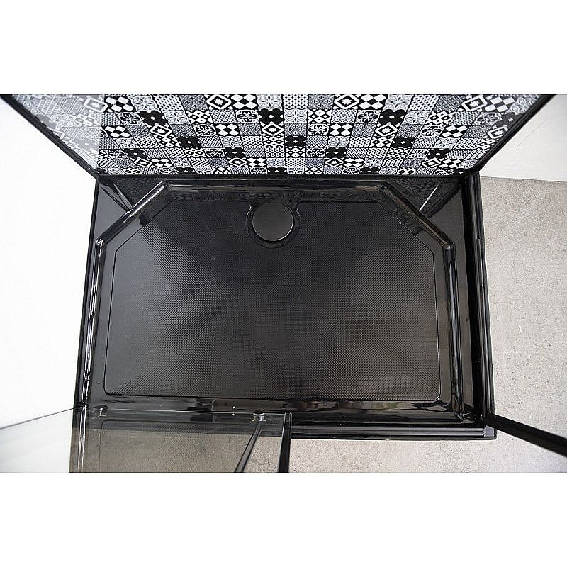 Душевая кабина Esbano Elegancia ESB-1280CKR 120x80 стекло прозрачное/профиль черный купить в интернет-магазине Sanbest