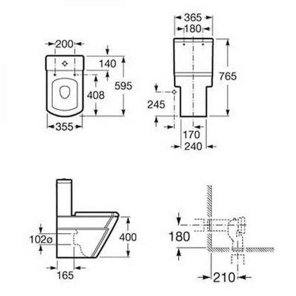 Унитаз напольный Roca Hall 342629000 с бачком купить в интернет-магазине Sanbest