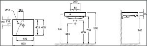 Раковина Jacob Delafon RYTHMIC EXQ112-00 купить в интернет-магазине Sanbest