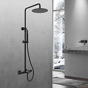 Душевая система Vincea Vogue VSFS-1V1TMB черная матовая купить в интернет-магазине сантехники Sanbest