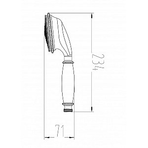 Душевая лейка Milacio MC.005.SL серебро купить в интернет-магазине сантехники Sanbest
