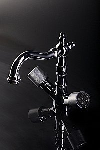 Смеситель для раковины Boheme Royal Cristal 272-Royal/CRST black хром/Preciosa купить в интернет-магазине сантехники Sanbest