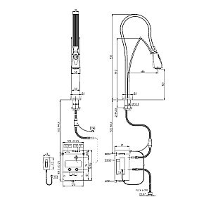 Смеситель для кухни Paini Hybrid HKPA557YOSIKKM сталь/черный купить в интернет-магазине сантехники Sanbest