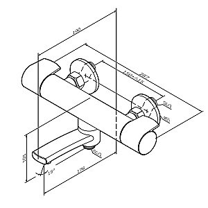 Смеситель для ванны и душа AM.PM X-Joy F85A50000 хром купить в интернет-магазине сантехники Sanbest