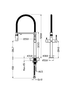 Смеситель для кухни Boheme UNO 115-NB никель брашированный купить в интернет-магазине сантехники Sanbest