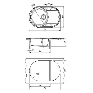 Кухонная мойка Lemark Lacha 760 9910058 жасмин купить в интернет-магазине сантехники Sanbest