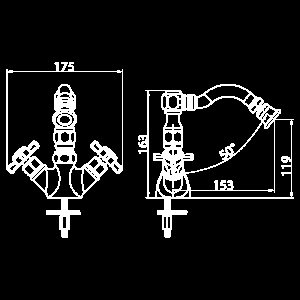 Смеситель для биде Elghansa Praktic 49A2660 хром купить в интернет-магазине сантехники Sanbest