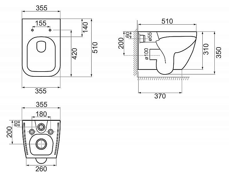 Унитаз подвесной BelBagno ALPINA BB10100CHR/SC с крышкой микролифт, безободковый купить в интернет-магазине Sanbest