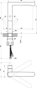 Смеситель для кухни Ravak Puri X070183 черный матовый купить в интернет-магазине сантехники Sanbest